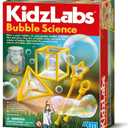 4M: KidzLabs - Bubble Science - DIY Experiment Kit, Create Solutions, Giant Unbreakable Bubbles, Perform Tricks, Shaped Wands-Tools, STEM Play Kids 5+