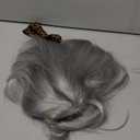 BLL Grey Lace Front Wig, 13x4 Silver Synthetic Wig Pre Plucked Small Knots Ready to Wear Long Straight Gray Glueless Wigs For Black Women Natural Density 26inch Suitable For Daily Party Wear