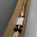 Warm Gold Double Curtain Rods 36-72", Decorative Window Treatment Curtain Rod with Round & Barrel Finials, 1-Inch Front and 5/8 Inch Back Double Telescoping Drapery Rod, Adjustable Double Window Rod