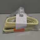 Amazon Basics Kids Space Saving Velvet Non-Slip Clothes Hangers with Shoulder Notches, Sturdy Construction for Closet Organization, 11.6", Beige, 25-Pack