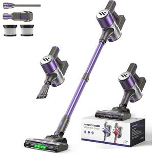 Cordless Vacuum Cleaner,Vacuum Cleaner for Home with Brushless Motor,Lightweight Stick Vacuum with Self-Standing and Touch Screen,Hardwood Floor Vacuum for Pet Hair,Carpets,Tile(Wisteria Purple)