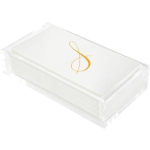 REBECCA LUXURIOUS Acrylic Guest Towel Napkin Holder, Hand Towel Tray, Bar Napkin Holder, Bathroom- Closet Organizer, Clear Vanity Storage for Shelf, Counter, Store Makeup, Cosmetics, Toiletries, 9"x5"