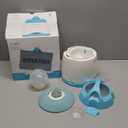 PETGEEK Dog Treat Dispenser with Button, Automatic Dog Feeder with Remote Control and Dual Power Supply, Dogs Puzzle Toys and Interactive Pet Stimulation Toys for Indoor/Outdoor Play (Blue)