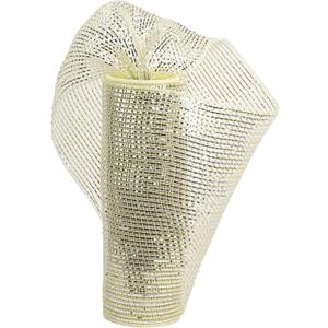 HUIHUANG Gold Deco Mesh 10 inch Rolls, Glod Decorative Mesh Ribbon for Christmas Wreath Swags Garland Bows DIY Craft-10 Yards