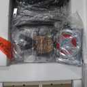 YITAHOME 72" Farmhouse Bar Cabinet with Bottle Rack and Glass Holder, Large Kitchen Buffet with Shelves, Cabinet with 3 Drawers, Coffee Bar Sideboard with LED Lights, Off White + Walnut Grain