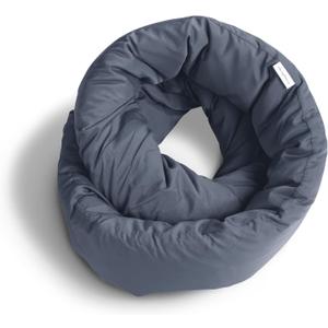 Huzi Infinity Pillow - Travel Neck Pillow - Versatile Soft 360 Support Scarf - Machine Washable - Home Travel Flight Road Trips Airplane Sleeping (Midnight Grey)