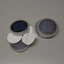 Blue Solar Deck Dock Lights Solar Powered, Step Warning Lights for Outside Driveway Sidewalk Garden Pathway Yard (4 Pack)