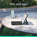 Logitech Combo Touch iPad Air 11-inch (M2, M3 & M4), iPad Air (5th gen) Keyboard Case - Detachable Backlit Keyboard with Kickstand - Midnight Black
