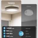Rechargeable Shower Light for Inside Shower, 12000mAh Motion Sensor Wireless Ceiling Light with Remote No Wiring, Battery Operated Closet Lights Cordless LED Overhead Lighting for Pantry Bathroom