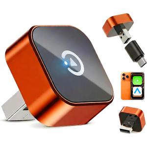 2026 Wireless CarPlay & Android Auto Adapter, 2-in-1 Mini Adapter for iPhone & Android, for USB-A/USB-C, Plug & Play, Fast Reconnect, Low Latency, Works with Most Cars with Wired CarPlay/Android Auto