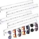 5 Pack Acrylic Sunglasses Organizer Storage Wall Mounted Eyeglasses Holder Hanging Eyewear Display Rack Hanger for Entryway Shelf (Clear)