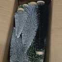 9Pcs Mini Christmas Trees Christmas Decor Artificial Christmas Decorations with 4 Sizes, Christmas Tree Bottle Brush Trees Christmas Table Decorations (Green Silver Black)