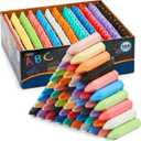 JOYIN 144 PCS Cone Shaped Washable Sidewalk Chalks, 12 Colors, Non-Toxic Jumbo Colored Chalk for Toddlers 1-3, Painting for Outdoor Art, School Supplies, Classroom Must Haves
