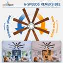 Large Ceiling Fans with Lights: Modern 72 Inch 8 Blade Outdoor Ceiling Fan with Remote Control - Dimmable Black Big Fan Light Indoor Reversible 6 Speed Quiet DC Motor