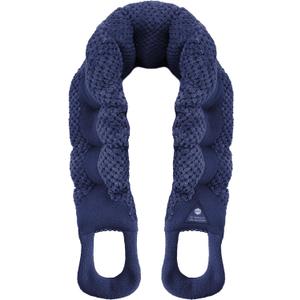 UNCN Long Heating pad for Neck and Shoulders Back 33 * 5.9" microwavable Large Moist Heat Pack Warm hot Compress Neck wrap Weighted Bag Massage Reusable Herbal Nature Calming Portable (Navy Blue)