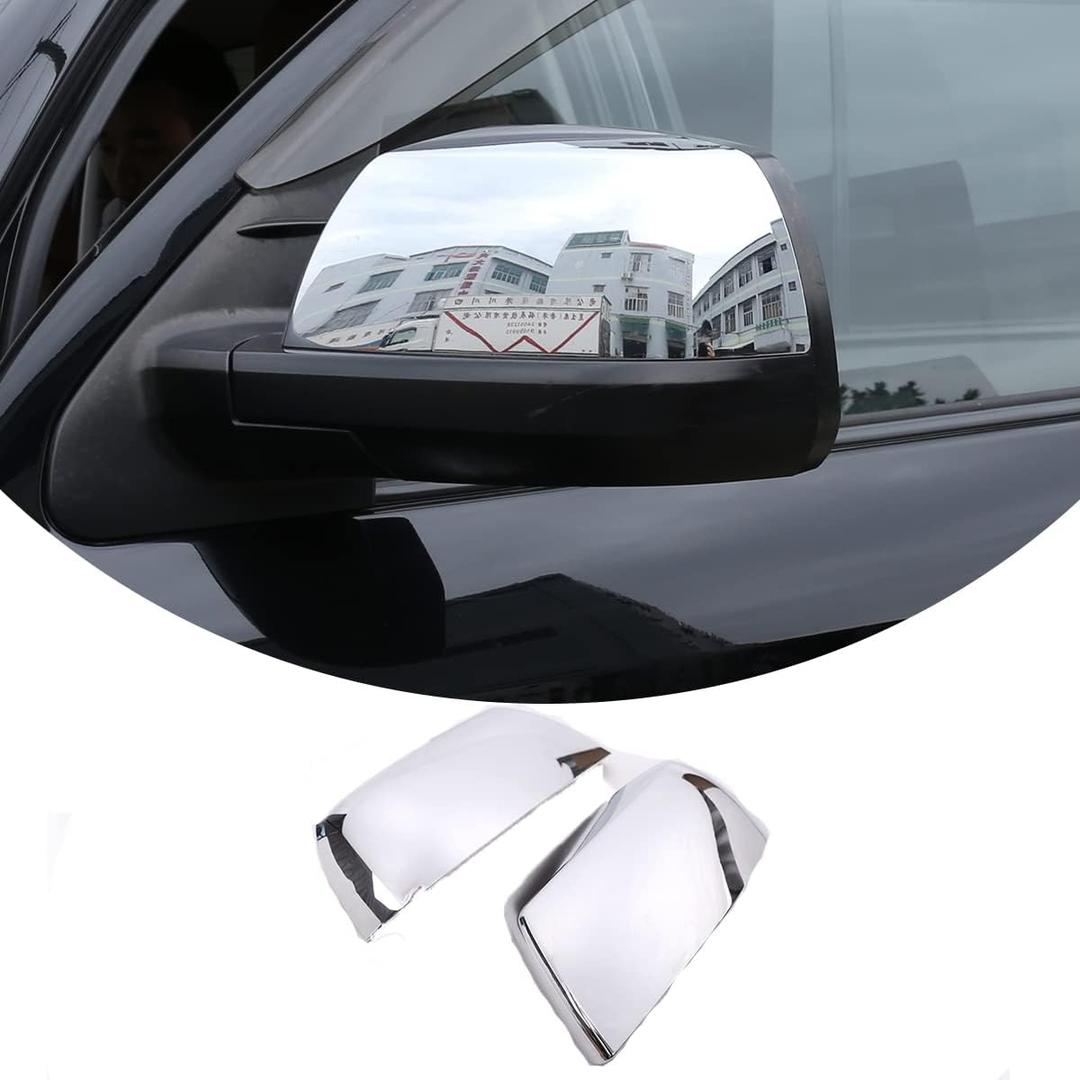 for Toyota Tundra 2007-2021/Sequoia 2008-2020 Outside Rearview Mirror Cover Trim Accessories,Rearview Mirror Protect Covers Door Side Moulding Exterior Decoration Trims (Bright)