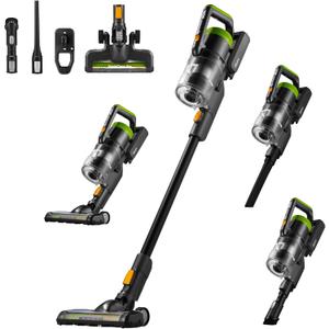 Eureka RapidClean Pro Cordless Vacuum Cleaner for Hard Floors, Lightweight Stick Vacuum LED Headlights, Convenient Stick and Handheld Vac, Green, NEC285GR
