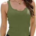 Summer Tank Top for Women 2025 Womens Tank Tops Sleeveless Top Basics Camisole Cute Yoga Gym Shirts, Medium