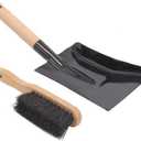 Coal Shovel and Hearth Brush Set Made of Natural Wood and Coco Bristles, Hearth Tidy Set, Fireplace Shovel and Brush, Fireplace Tool Set, Metal Brush Pan Set, Fireplace Tools, Firepit Tools