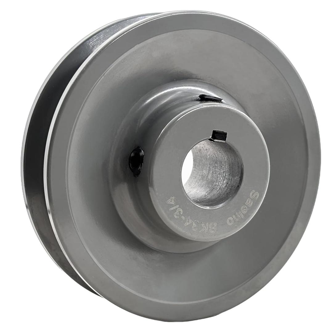 BK34-3/4 Sheaves, v Belt Pulley 3/4 inch bore 3.55" OD, Motor Pulley Cast Iron for A AX B BX 4L 5L V-Belts, BK3434 Pulley