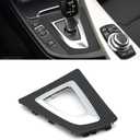 Compatible with BMW 3 4 Series, Carbon Fiber Gear Shift Frame Cover, Control Gear Box Shift Knob Panel Trim Replacement for BMW F30 F31 F34 F35 F32 F33 F36 (Carbon Fiber)
