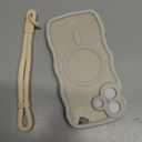 3 in 1 Magnetic for iPhone 17 Case, Cute Wavy [Full Camera Protection] [Fit for MagSafe] 1X Screen Protector+1X Wrist Strap, Anti-Slip Trendy Women Girly Phone Case for iPhone 17 6.3", Stone White