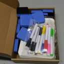 Affrolling 12 Sets Small Whiteboard Dry Erase Boards 5" x7'' Mini Double Sided Dry Erase Lap Boards with Markers Erasers Pen Holders Personal Whiteboards for Students Classroom Teacher