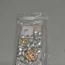 Changjia for iPhone 15 Pro Max Glitter Bling Case,Cute 3D Crown Heart Crystal Rhinestone Diamond Sparkle Shiny Gems Pearl with Wrist Strap Women Girls Phone Case for iPhone 15 Pro Max 6.7inch (Silver)