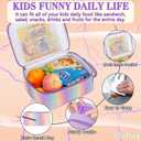 Cute Girls Backpacks with Lunch Box for Kids Candy Gradient Glitter Kawaii School Book Bag for Age 4-6 6-8 8-10 for Primary Kindergarten Elementary Pre School Aesthetic Lightweight Mochila Para Nias (Bubbles)