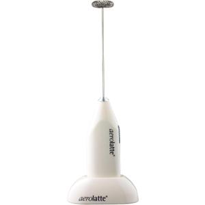 Aerolatte Milk Frother with Counter Stand, The Original Steam-Free Frother, Ivory, Batteries Included