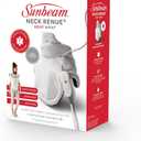 Sunbeam Contoured Heating Pad for Neck & Shoulder Pain Relief with Auto Shut Off Moist Heating Option 22 x 19 Grey