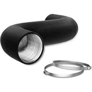 Flexible 8 Inch Aluminum Ducting -4 Layer Protection Dryer Vent Hose for HVAC Heating Cooling Ventilation and Exhaust, 2 Clamps Included