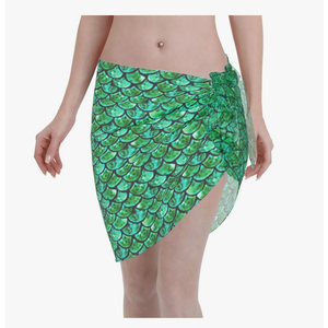 Rainbow Love Women Short Sarong Beach Wrap Sheer Bikini Chiffon Swimsuit Cover Up Skirt For Swimwear