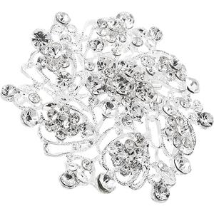 Crystal Diamond Brooch Pin Fashion Flower Brooch Decorative Pin for Women