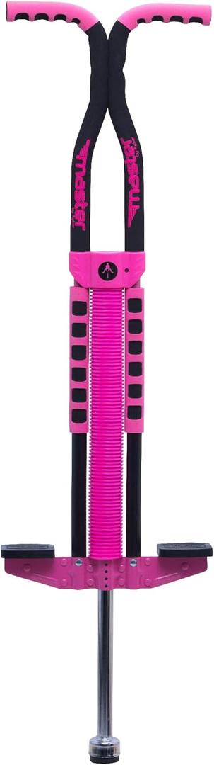 Flybar Master Pogo Stick for Kids Ages 9+, 80160 lbs Easy Grip Handles Active Exercise Toy for Tweens & Teens Outdoor Toy with Non-Slip Foot Pegs for Boys and Girls No Assembly Needed, Pink/Black