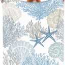 Nautical Coastal Blanket Starfish Seashell Coral Beach Themed Throw Blankets Gifts for Adults Sea Ocean Theme Lightweight Soft Fleece Cozy for Sofa Couch Bed Room Birthday Decor 40x50in