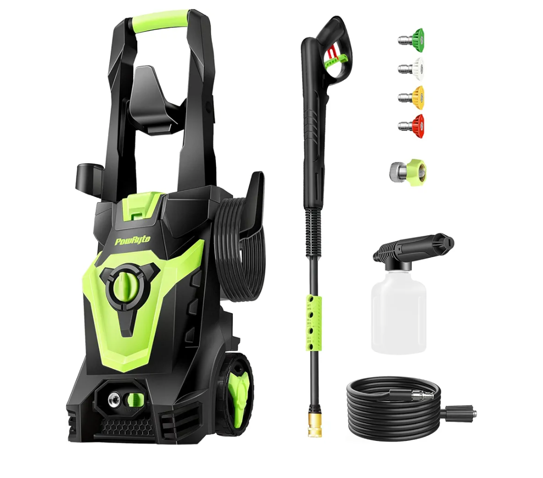 Electric Pressure Washer, Foam Cannon, 4 Different Pressure Tips, Power Washer, 3800 PSI 2.4 GPM