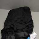 PARTISKY Black Polyester Rectangle Table Skirt, 6ft x 72in, Wrinkle Resistant, Pleated Ruffle, Perfect for Banquet, Wedding, Trade Show, Dining Table