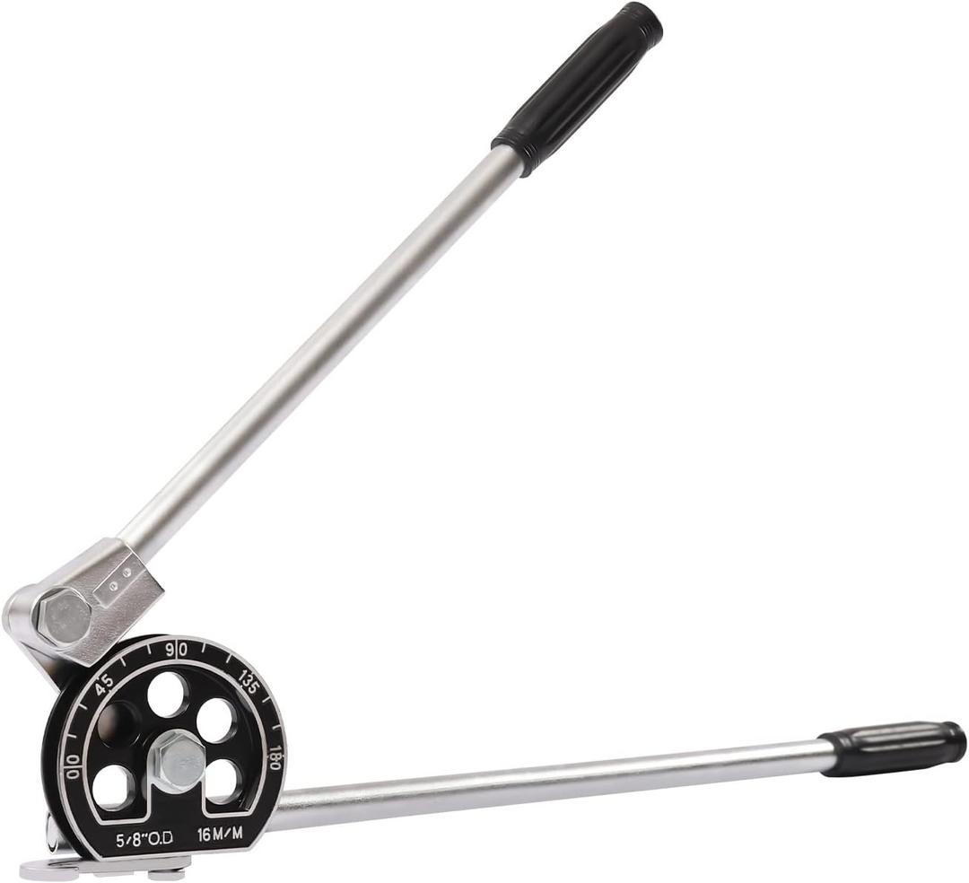 5/8" Pipe Tube Bender, 180 Manual Pipe Tubing Bender Roller, for Stainless Steel Iron Aluminum Copper Pipe Tube Bending Tool