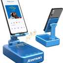 JTEMAN Phone Stand with Wireless Bluetooth Speaker, HD Surround Sound Bluetooth Speaker for Desk Perfect for Home Kitchen Gadgets Gifts