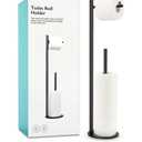 Toilet Paper Holder Stand, Bathroom Toilet Paper Roll Holder Stand with Reserve, Standing Toilet Paper Holder with Storage