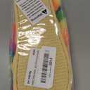 LightFun Girl's Fuzzy Fluffy Furry Slippers Fur Flip Flop Open Toe kids Slippers Cross Band Shoes Slides for Girls House Home Indoor Outdoor (4-5 Big Kid, Rainbow)