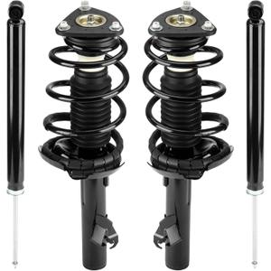 Front & Rear Strut Shock Assembly w/Coil Spring for Mazda 3 2004-2010 Exc. MazdaSpeed, Replace 172263 172264 343412, Left & Right, 4PCS