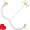 Leitee Cupid Bow and Arrow Set Cupid Costume Accessories Women Cosplay Supply for Party Cos Adult (White)