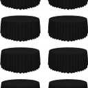 8 Pack Round Tablecloth 90 Inch Black Table Cloth for Round Tables, Washable Polyester Tablecloth Stain and Wrinkle Resistant Decorative Table Cloth for Wedding Party Dining Banquet