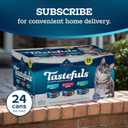 Blue Buffalo Tastefuls Flaked Wet Cat Food Variety Pack, Made with Natural Ingredients, Tuna, Chicken, Fish & Shrimp, 5.5-oz Cans (24 Count, 8 of Each) (EXP 03/04/28)