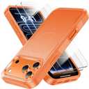 Official Cosmic Orange for iPhone 17 Pro Max Case, Heavy Duty Protection, Compatible with MagSafe, Tough Non-Slip, Matte Surface Phone case for iPhone 17 Pro Max 6.9", Orange