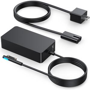 102W Surface Book 2 Charger, for Microsoft Surface Laptop Studio, Surface Laptop 3 4 5, Windows Surface Pro/Go, Fast Charge 9.19Ft Super Long Cable with Magnetic Plug & LED