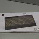 SABLUTE K31PRO Wired Keyboard with Large Print, Backlight Memory Function, Light up Computer Keyboards with Phone Holder & Wrist Rest, Quiet Keyboards for PC Laptop