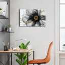 Black and White Gold Abstract Wall Art Modern Wall Decor Marble Flower Fluid Picture Canvas Prints for Bathroom Living Room Watercolor Minimalist Abstracted Painting Artwork Home Decoration 16x24